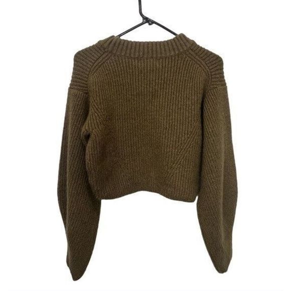 Urban Outfitters Women Sweater Size XS Chunky Knitted Crop Top Dolman Sleeve - Picture 2 of 8